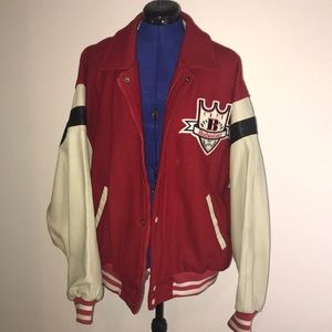 men’s vintage budweiser varsity jacket